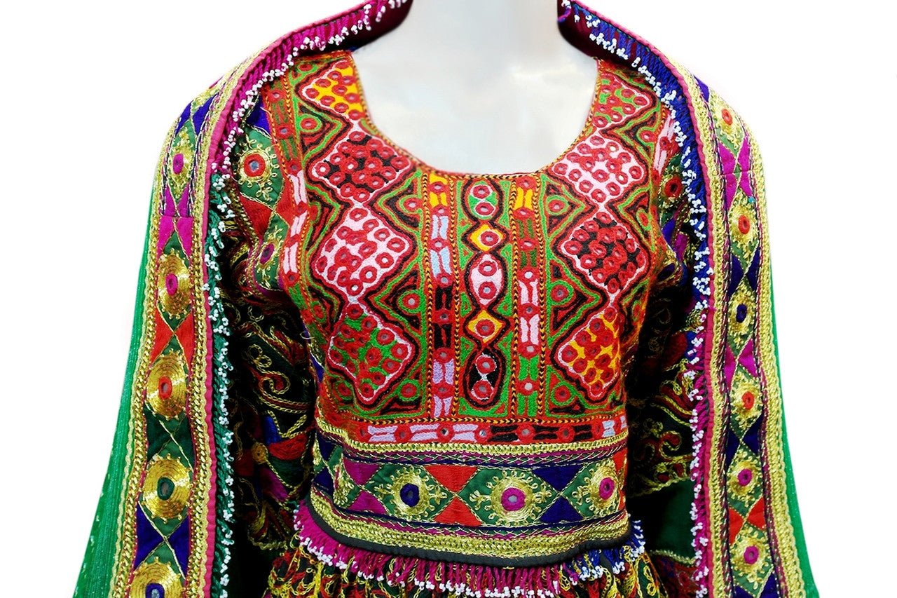 afghan gown in multi color
