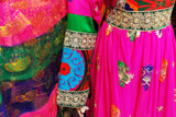 Pathani Bride Long Dress In Pink Color Afghan Gown Muslim Nikah Frock