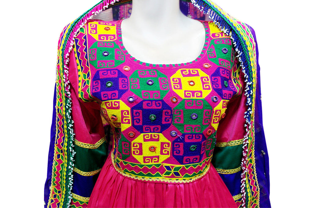 pashtun women long dress