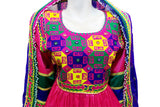 Afghan Fashion Long Dress Pashtun Bride Gown In Pink Color