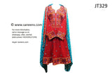 Pathani Dress In Dark Red Color Persian Bridal Clothes Afghan Clothing