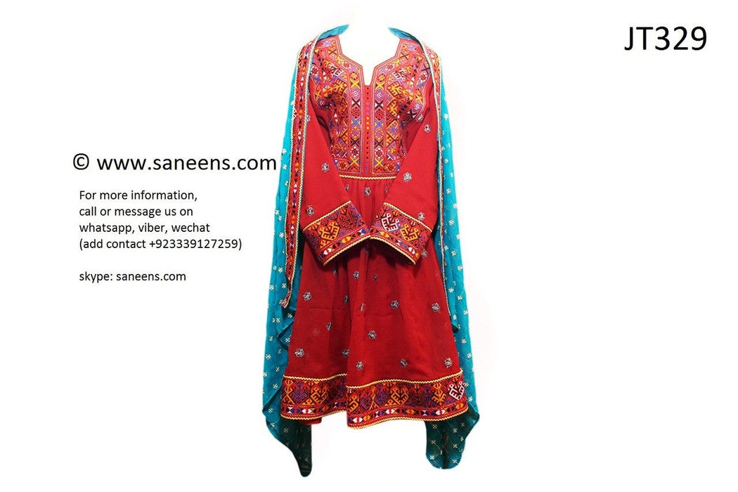 afghan clothes, pashtun bridal frock