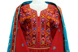 Pathani Dress In Dark Red Color Persian Bridal Clothes Afghan Clothing