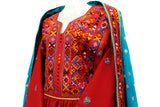 Pathani Dress In Dark Red Color Persian Bridal Clothes Afghan Clothing