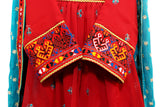 Pathani Dress In Dark Red Color Persian Bridal Clothes Afghan Clothing