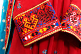 Pathani Dress In Dark Red Color Persian Bridal Clothes Afghan Clothing