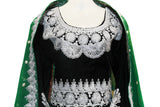 Persian Bridal Clothes Afghan Clothing In Black Velvet Muslim Costume