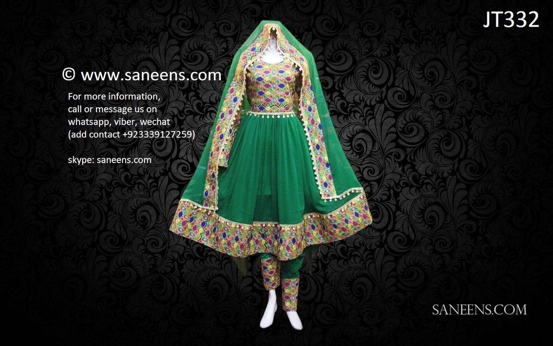 afghan clothes, pashtun bridal frock