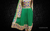 Traditional Green Afghan Pashtun Singer Attire - New Persian Design