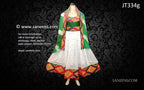 Afghan Gown Persian Fashion Long Dress In White Color Muslim Costume