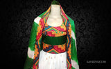 Afghan Gown Persian Fashion Long Dress In White Color Muslim Costume