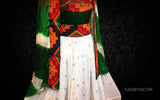 Afghan Gown Persian Fashion Long Dress In White Color Muslim Costume