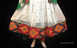 Afghan Gown Persian Fashion Long Dress In White Color Muslim Costume