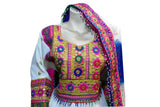 Pakhtoon Fashion White Gown Afghan Dulhan Dress Persian Aroosi Clothes