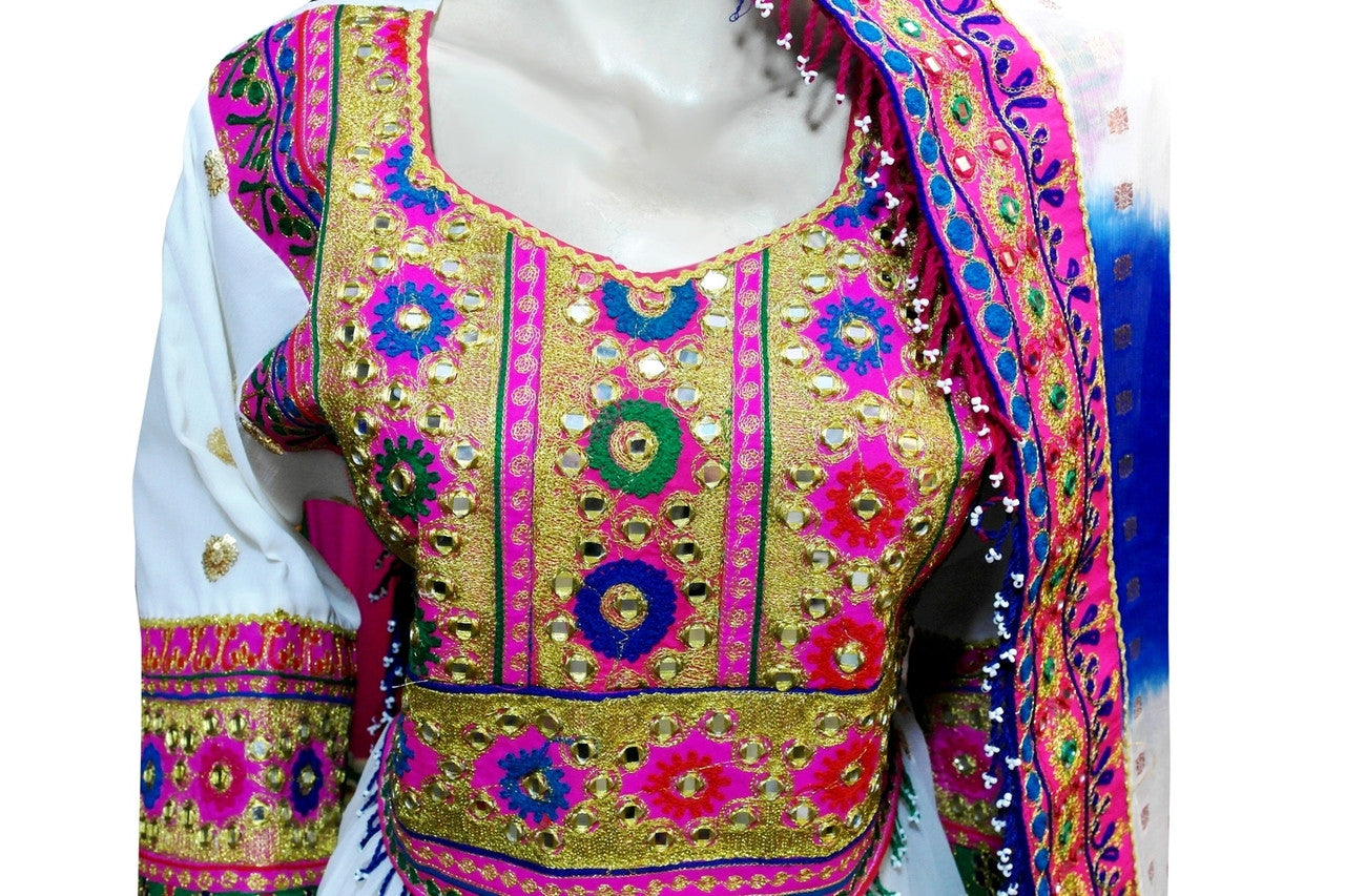 muslim wedding dress with mirrors work