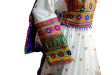 Pakhtoon Fashion White Gown Afghan Dulhan Dress Persian Aroosi Clothes