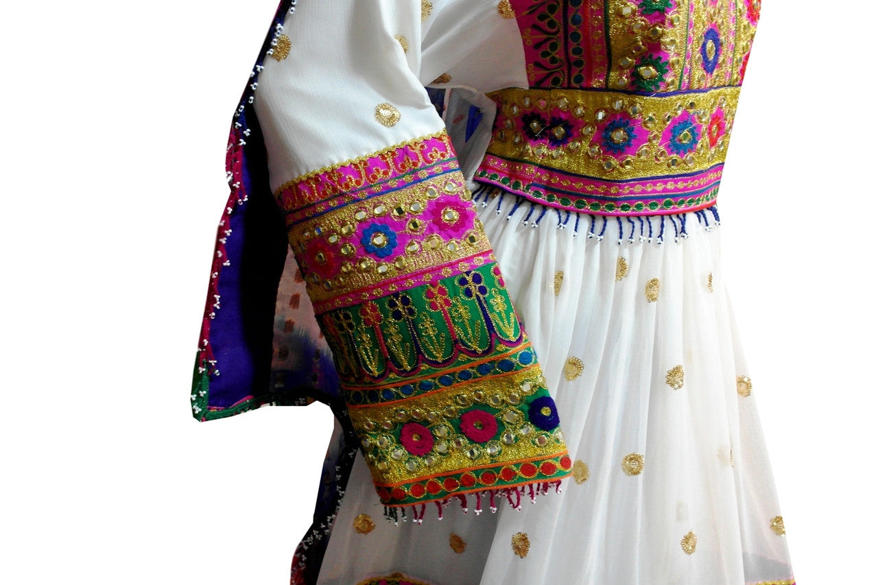afghan fashion new frock with mirrors work embroidery