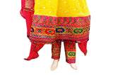 Traditional Afghan Clothes In Yellow Color Persian Aroosi Dress Online