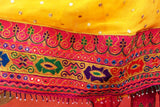 Traditional Afghan Clothes In Yellow Color Persian Aroosi Dress Online
