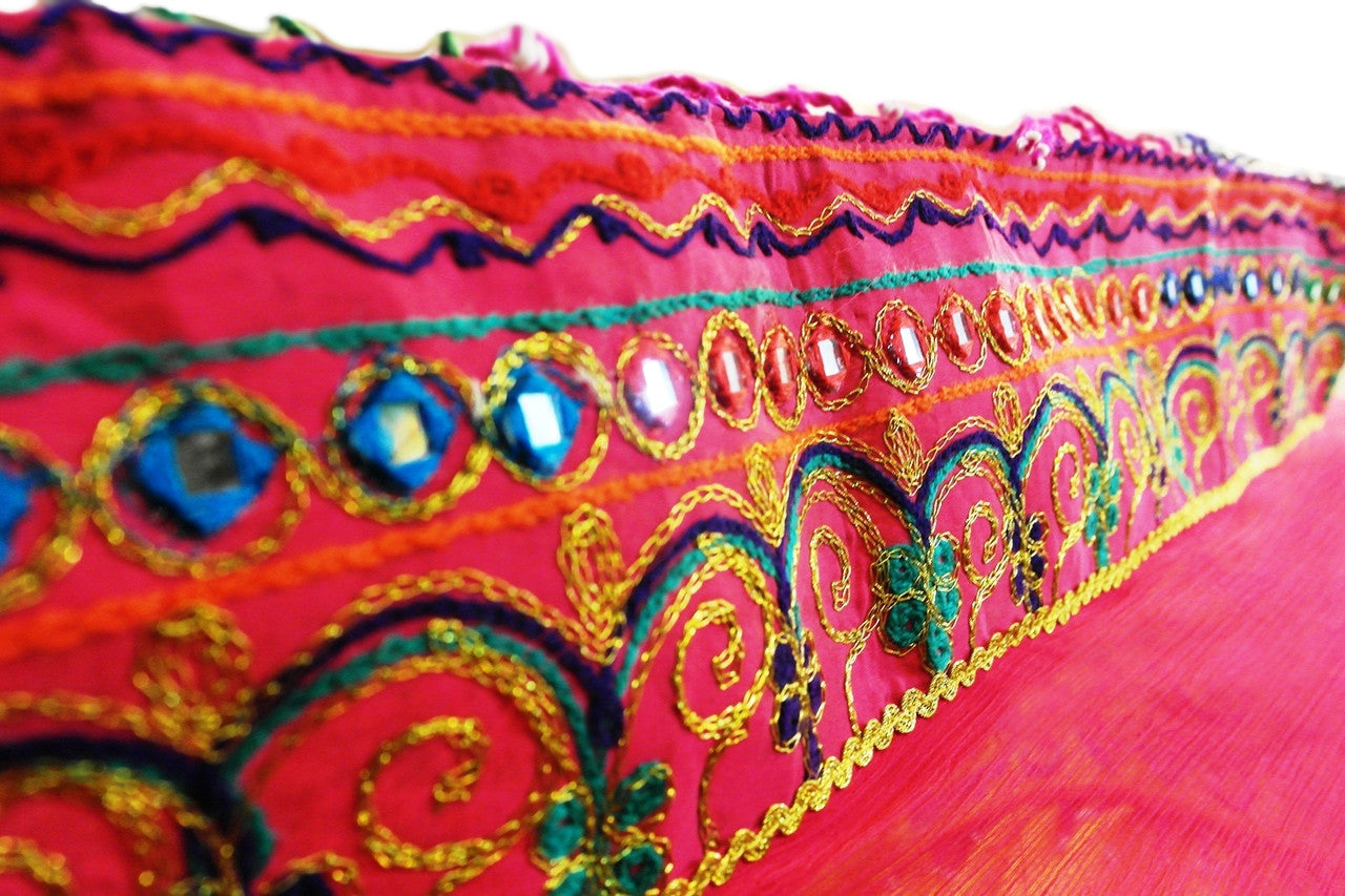 persian artwork bridal dress with mirrors work