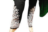 Pashtun Bridal Frock Green Color Afghan Fashion Dress With Floral Work
