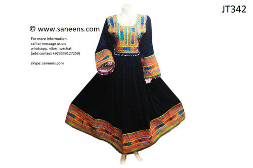 Black Color Afghan Clothes Pashtun Singer Fashionable Dress