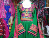 Buy New Afghan Clothes In Green Color