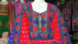 Afghan Fashion Dress Pashtoon Bridal Clothes In Red And Blue Color