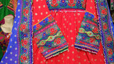 Afghan Fashion Dress Pashtoon Bridal Clothes In Red And Blue Color