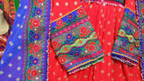 Afghan Fashion Dress Pashtoon Bridal Clothes In Red And Blue Color