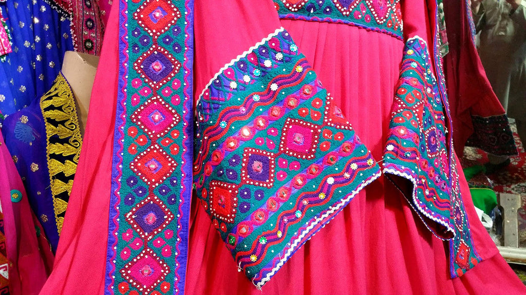 afghan beads work costumes for mehndi nights