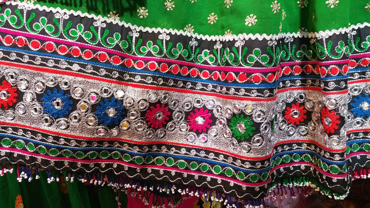 mirrors work afghan nikah clothes