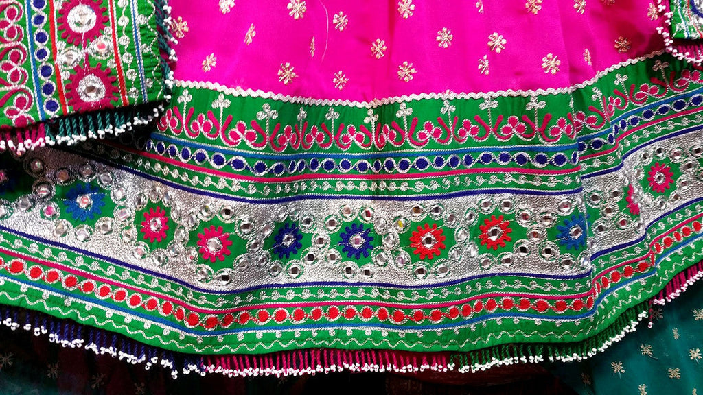 mirrors work afghan nikah dress