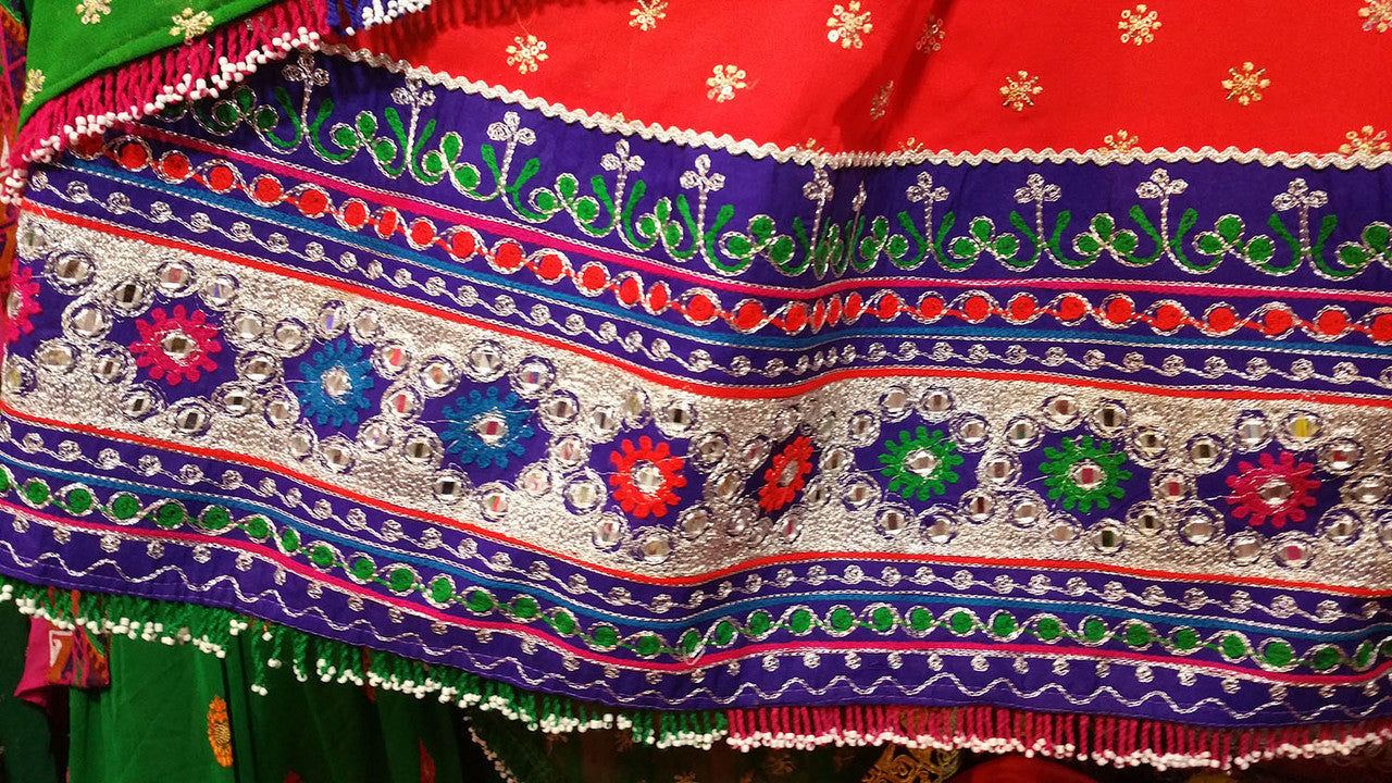 afghan mehndi night dress with lot of mirrors work