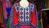 Buy Pashtun Nikah Event Dress Afghan Fashion Dress In Red Color