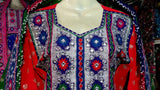 Buy Pashtun Nikah Event Dress Afghan Fashion Dress In Red Color