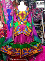 Afghan Fashion Long Dress In Purple Color