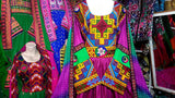 Afghan Fashion Long Dress In Purple Color
