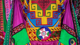 Afghan Fashion Long Dress In Purple Color