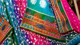 Afghan Clothes Wedding Event Dress In Multi Color With Mirrors Work