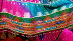 mehndi night afghani dress with lot of mirrors work