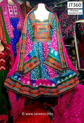 Afghan Clothes Wedding Event Dress In Multi Color With Mirrors Work