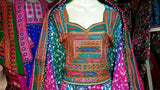 Afghan Clothes Wedding Event Dress In Multi Color With Mirrors Work