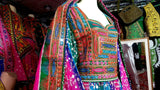 Afghan Clothes Wedding Event Dress In Multi Color With Mirrors Work