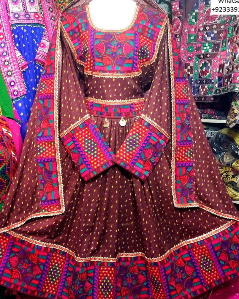 Afghan Bridal Hand Embroidery Work Dress