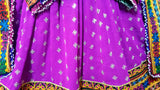 Exquisite Purple Afghan Traditional Muslim Wedding Frock