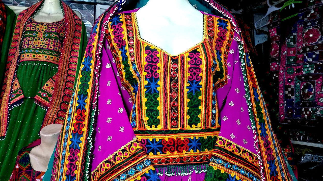 pathani dress, afghan nikah frock