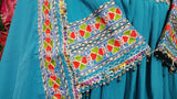 Afghan Pathan Girl Light Blue Dress For Wedding Event