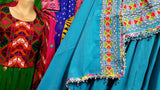 Afghan Pathan Girl Light Blue Dress For Wedding Event