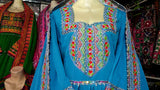 Afghan Pathan Girl Light Blue Dress For Wedding Event